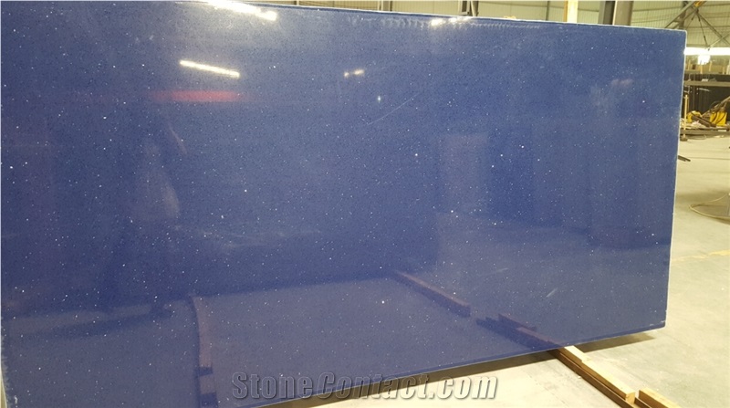 Crystal Bule Quartz Stone Slabs