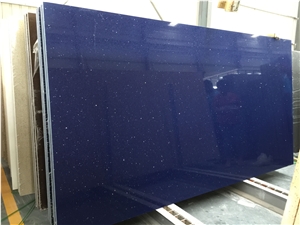 Crystal Dark Blue Quartz Stone Tile & Slab Engineered Stone