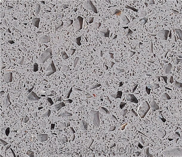 Crystal Light Grey Quartz Stone Slabs & Tiles Engineered Stone
