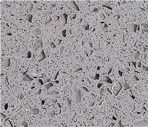 Crystal Light Grey Quartz Stone Slabs & Tiles Engineered Stone
