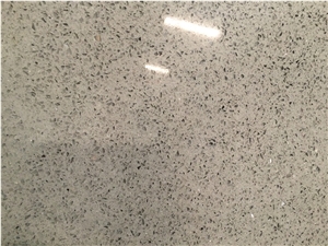Crystal Light Grey Quartz Stone Slabs & Tiles Engineered Stone