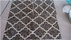 Dark Emperador Marble Mosaic Tile Pattern