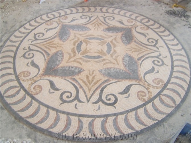 Emperador Light Marble Mosaic Pattern Decorative Floor Tile
