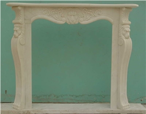 Fireplace-Rsc041 White Marble French Style