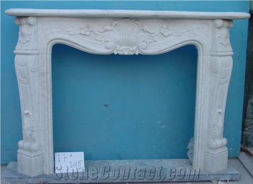 French Style Fireplace-Rsc005 Marble, Brown Marble Fireplace