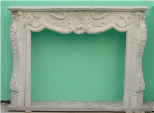 French Style White Marble Fireplace-Rsc040 Decorating Marble