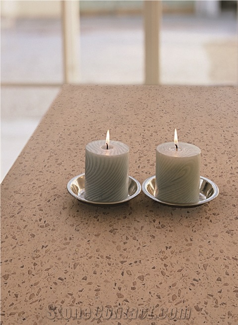 Golden Diamond Yellow Quartz Stone Countertop
