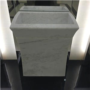 Guangxi White Marble Pedestal Sink Guangxi White Marble Pedestal Sink
