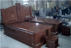 High Polished Newest China Red Granite Tombstone