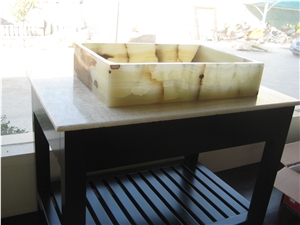 Molded Onyx Sink with Bathroom Countertop