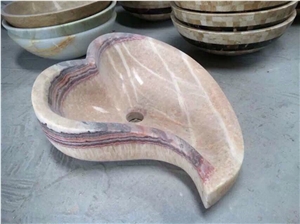 Multicolor Onyx Heart Sink /Basins Multicolor Onyx Heart Sink /Basins