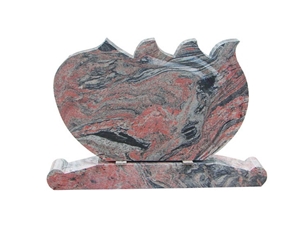 Multicolor Red Granite Tombstone Custom Moniments