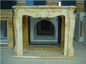 Natural Marble French Style Fireplace-Rsc036, White Marble Fireplace