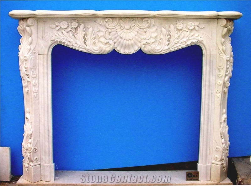 New French Style Fireplace-Rsc010 Green Marble