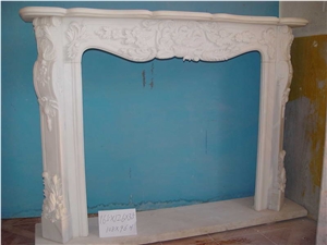 New French Style Marble White Fireplace-Rsc016