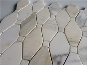 Octagon White Marble Mosaic