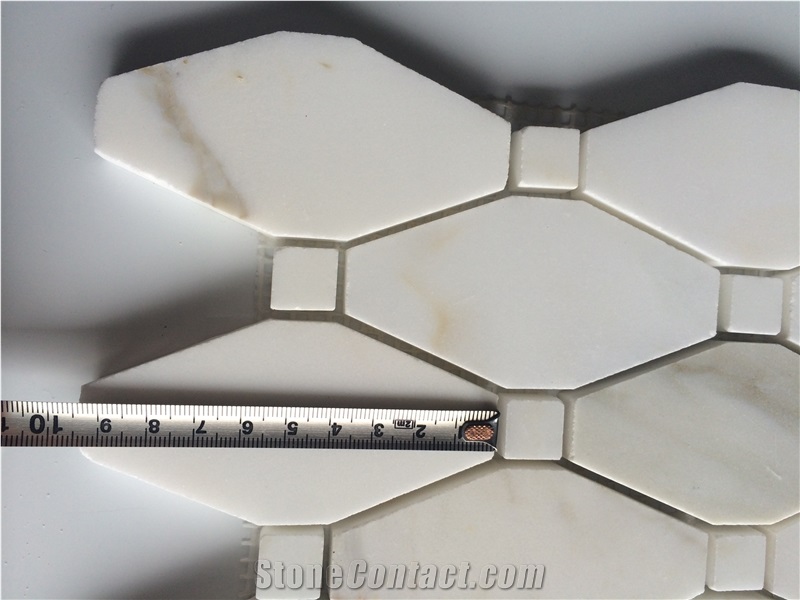 Octagon White Marble Mosaic