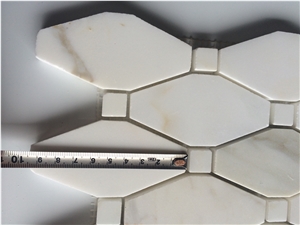 Octagon White Marble Mosaic