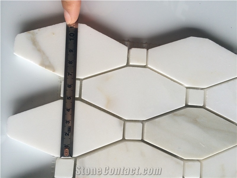 Octagon White Marble Mosaic