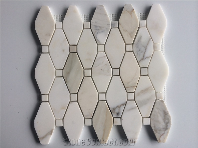 Octagon White Marble Mosaic