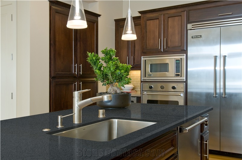 Quartz Stone Kitchen Countertop Black Quartz Stone Kitchen Island Tops