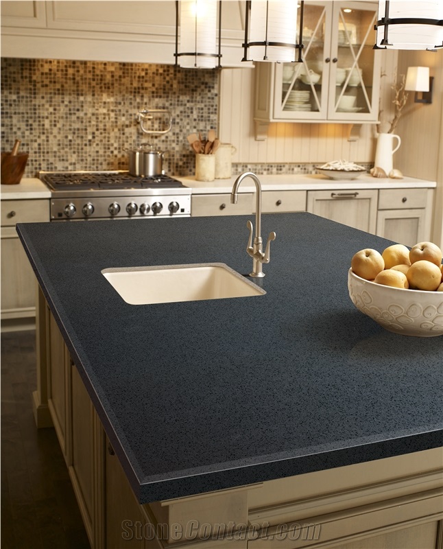 Quartz Stone Kitchen Countertop Black Quartz Stone Kitchen Island Tops