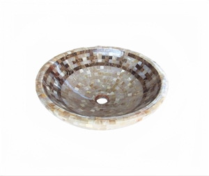 Sea Shell Mosaic Vessel Sinks