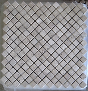 Square Beige Travertine Mosaic