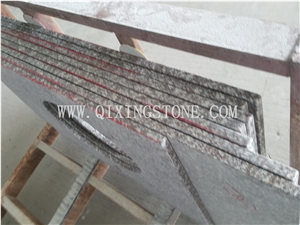 Custom Size G664 Pink Granite Prefab Granite Vanity Top