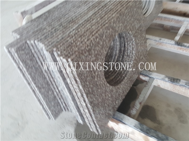 Custom Size G664 Pink Granite Prefab Granite Vanity Top