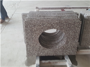 G664 Vanity Top, Bainbrook Brown Granite Bath Top, G664 Red Granite Bathroom Top, Brown Granite Bathroom Countertop