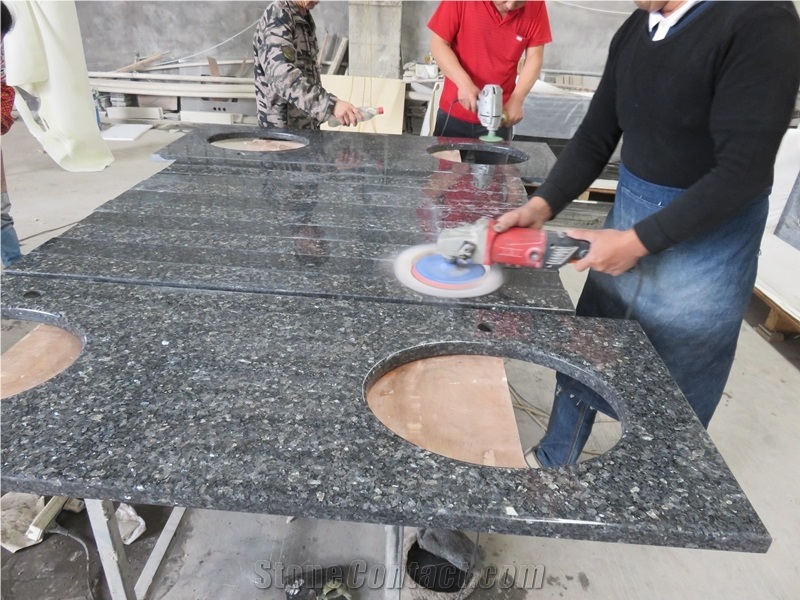 Blue Pearl Granite Bathroom Vanity Countertop