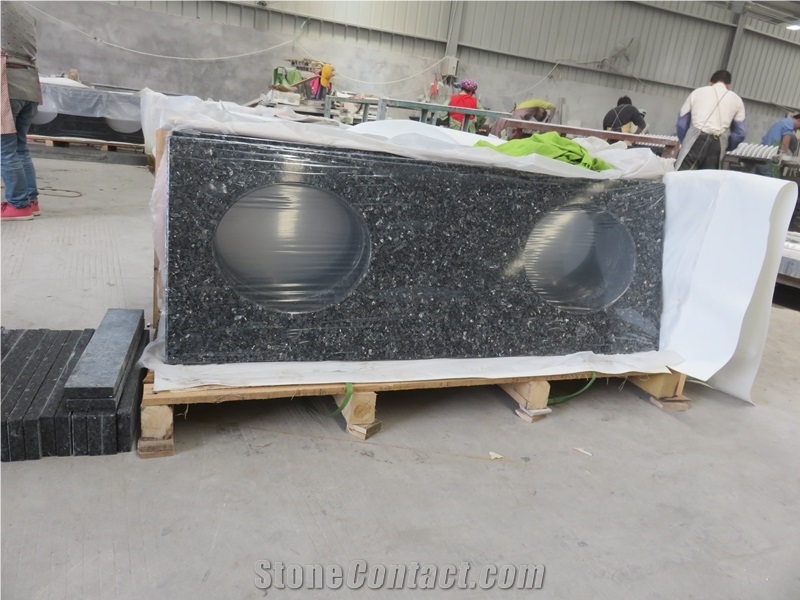 Blue Pearl Granite Bathroom Vanity Countertop