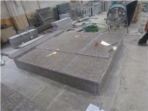 China Brown Star G664 Granite Tombstone Design, Western Style Stone Monument Double Tombstones, Bainbrook Misty Brown Hungary Custom Gravestone Price