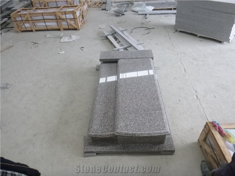 Poland Style Cheap Chinese Tombstone Polished G664 Pink Granite Monument