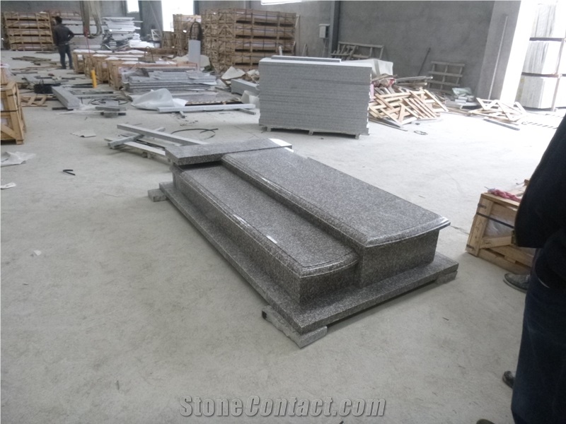 Poland Style Cheap Chinese Tombstone Polished G664 Pink Granite Monument