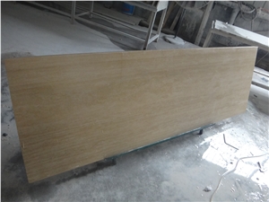 Turkey Beige Travertine Denizli Travertine Kitchen Countertop Honed Surface