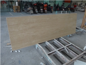 Turkey Beige Travertine Denizli Travertine Kitchen Countertop Honed Surface