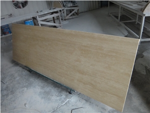 Turkey Beige Travertine Denizli Travertine Kitchen Countertop Honed Surface