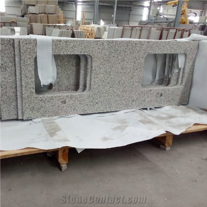 G655 Light Grey Granite Bathroom Granite Vanity Tops