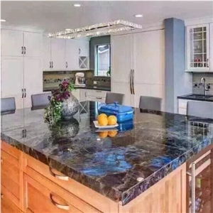 Labradorite Blue Granite Kitchen Island Countertops
