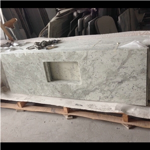 Modern River White Granite Bathroom Countertop Modern River White Granite Bathroom Countertop