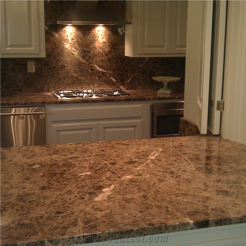 Nature Stone Dark Emperador Marble Kitchen Countertops