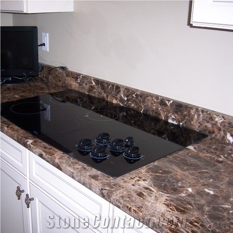 Nature Stone Dark Emperador Marble Kitchen Countertops