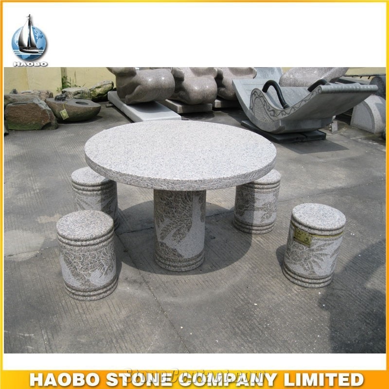 Outdoor Granite Garden Stone Table and Chairs