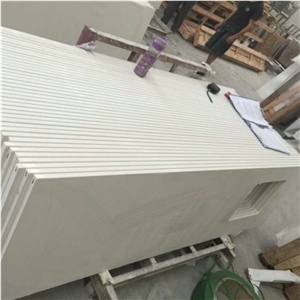 Pure White Quartz Stone Bathroom Countertops