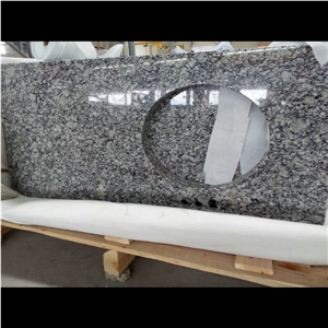 Wholesale Prices Spray White Granite Bathroom Top
