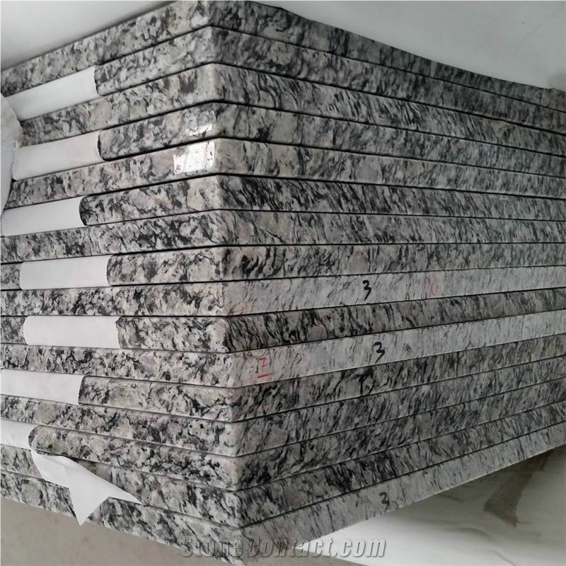 Wholesale Prices Spray White Granite Bathroom Top
