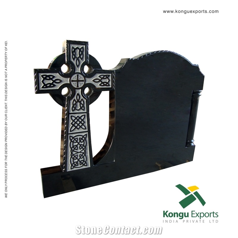 Absolute Black Granite Celtic Cross