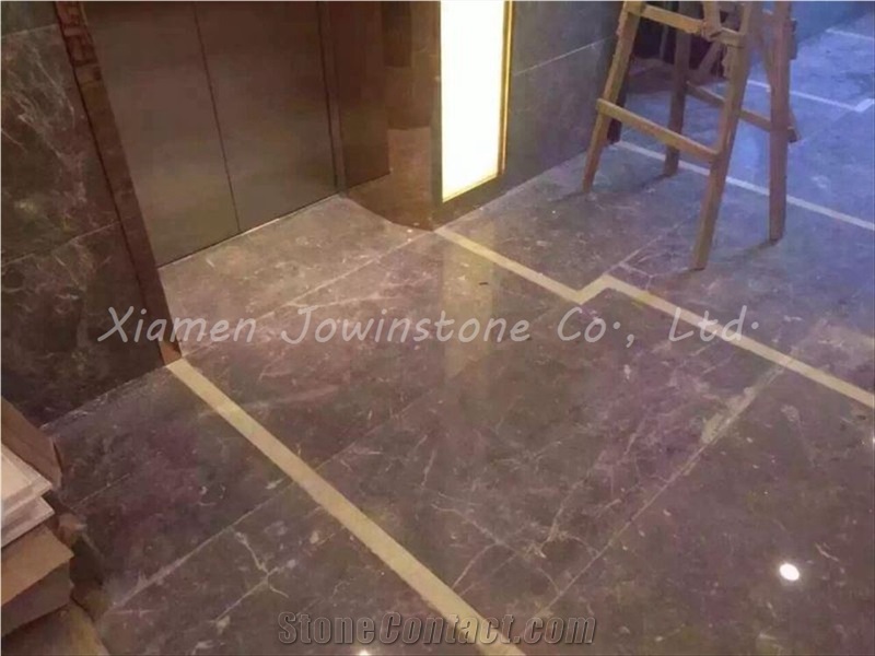 Polished Chinese Grey and Golden Kazin Marble Slabs & Tiles, China Grey Marble Good Materials for Wall, Flooring, Etc.
